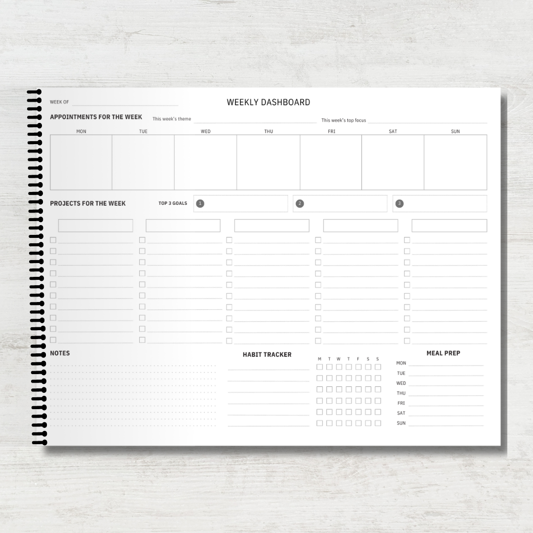Weekly Dashboard - 52 Weeks of Productivity