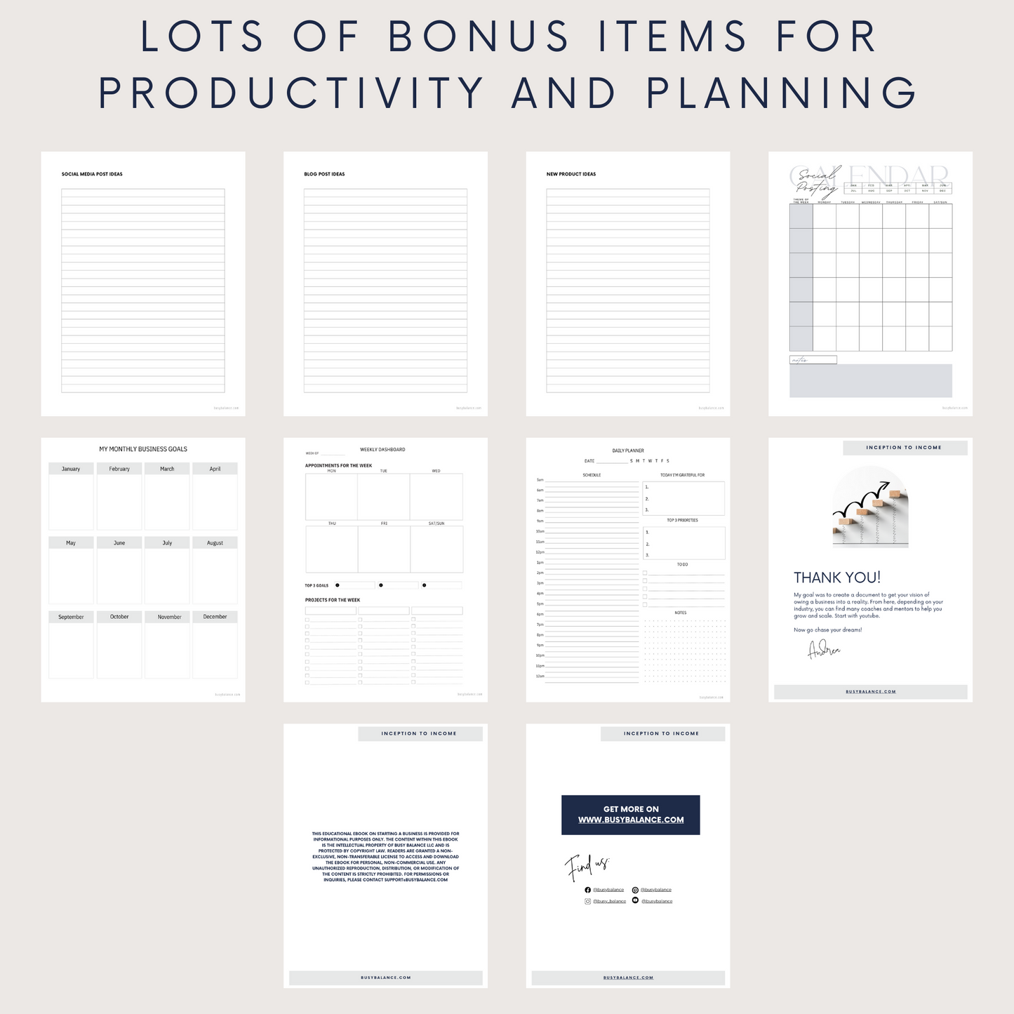 New Business Plan & Startup Checklist: Digital Small Business Planner Guide PDF