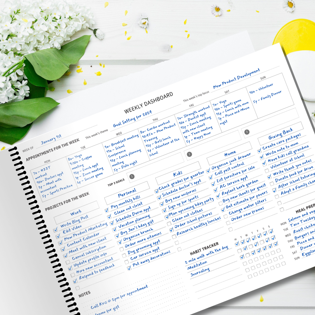 Weekly Dashboard - 52 Weeks of Productivity