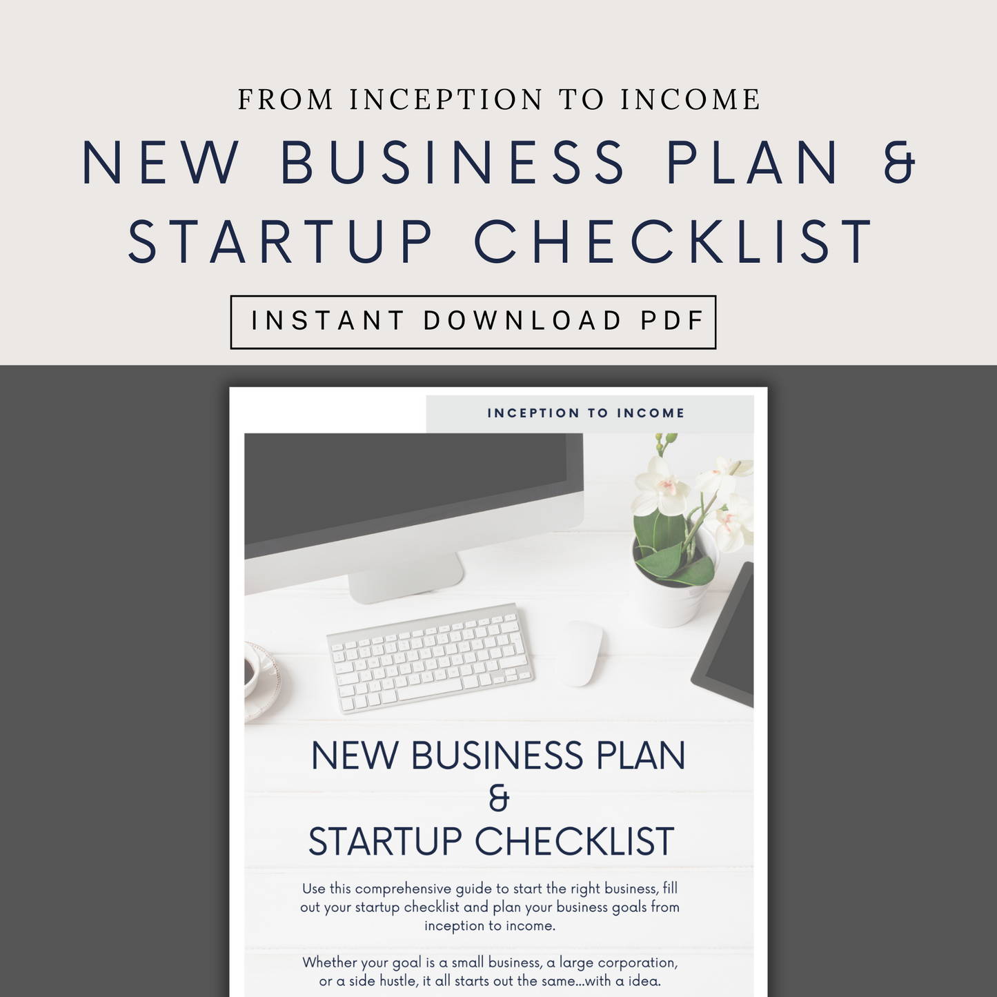 New Business Plan & Startup Checklist: Digital Small Business Planner Guide PDF