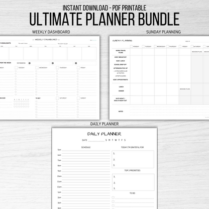 Ultimate Productivity Bundle (Digital Download - Instant Access PDF)