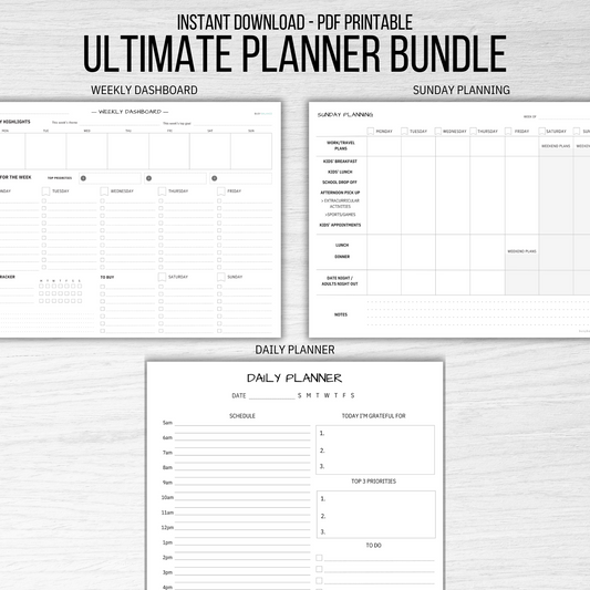 Ultimate Productivity Bundle (Digital Download - Instant Access PDF)