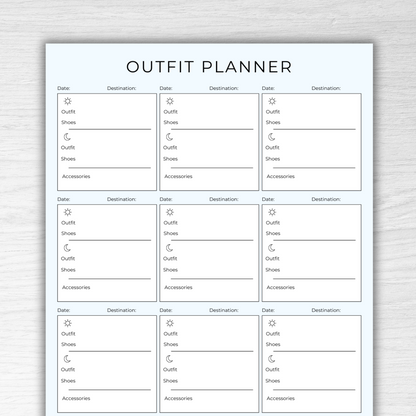 Ultimate Travel Planner PDF: Includes Travel Itinerary, Outfit Planner and Packing List