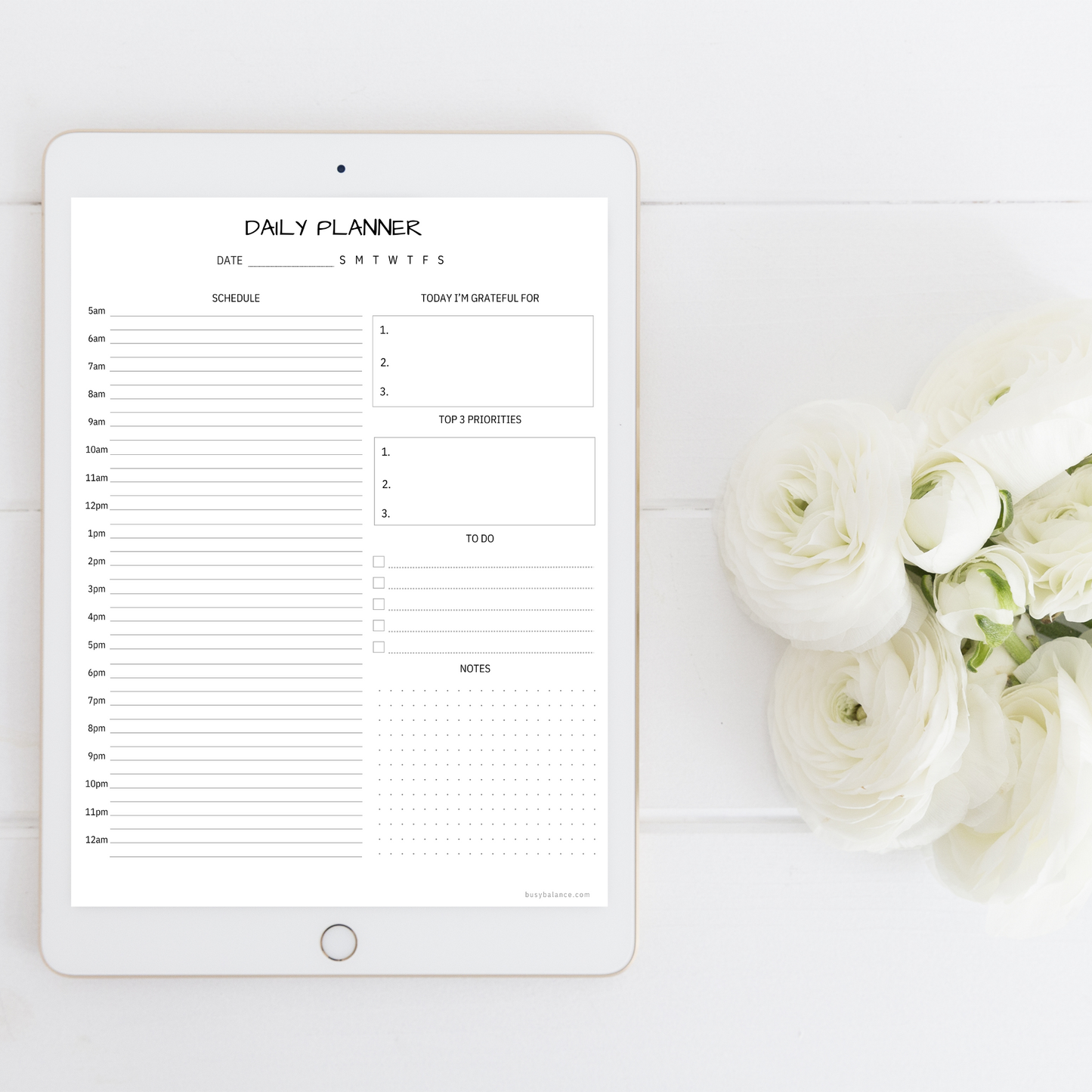 Daily Planner PDF (Digital Download)